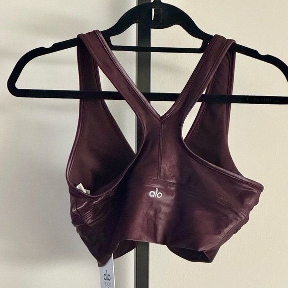NWT Alo Wild Thing Bra Oxblood Shine - Picture 2 of 4